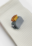 REVOLUTION - JAQUARD CREW SOCK 8925 TOA - White