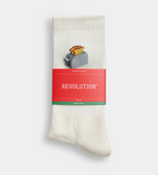 REVOLUTION - JAQUARD CREW SOCK 8925 TOA - White