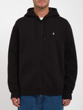 VOLCOM SINGLE STONE ZIP HOODIE - BLACK