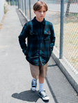 VOLCOM - BOWERED FLEECE OVER SHIRT - (KIDS) - EverGreen