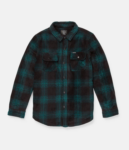VOLCOM - BOWERED FLEECE OVER SHIRT - (KIDS) - EverGreen