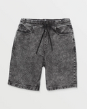 VOLCOM - FREAZY LOOSE ELASTICATED WAIST 22" SHORT - Light Acid Black