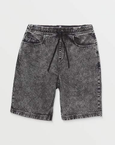 VOLCOM - FREAZY LOOSE ELASTICATED WAIST 22" SHORT - Light Acid Black