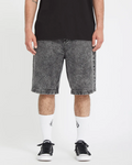 VOLCOM - FREAZY LOOSE ELASTICATED WAIST 22" SHORT - Light Acid Black