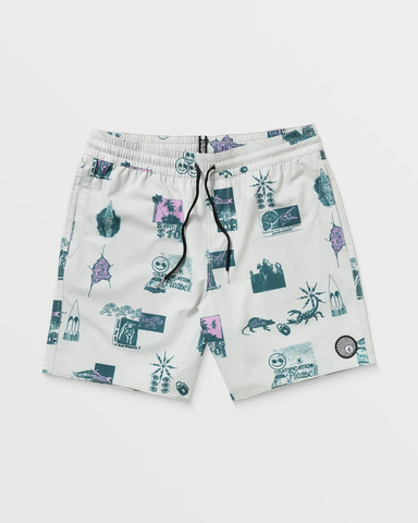 VOLCOM - PSYCHE COTTON TRUNK 17" BOARDSHORT - Stone