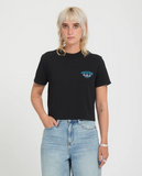 VOLCOM - DIAL CROP TEE - Black