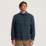ROARK - JOURNEY JACQUARD LONG SLEEVE FLANNEL - Navy