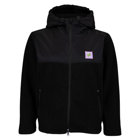 Santa Cruz Dot Hooded Windbreaker Jacket - Grey Heather