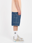 VOLCOM LABORED DENIM UTILITY SHORT - INDIGO RIDGE WASH