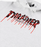 Thrasher Blood Drip Hoodie - Ash Grey